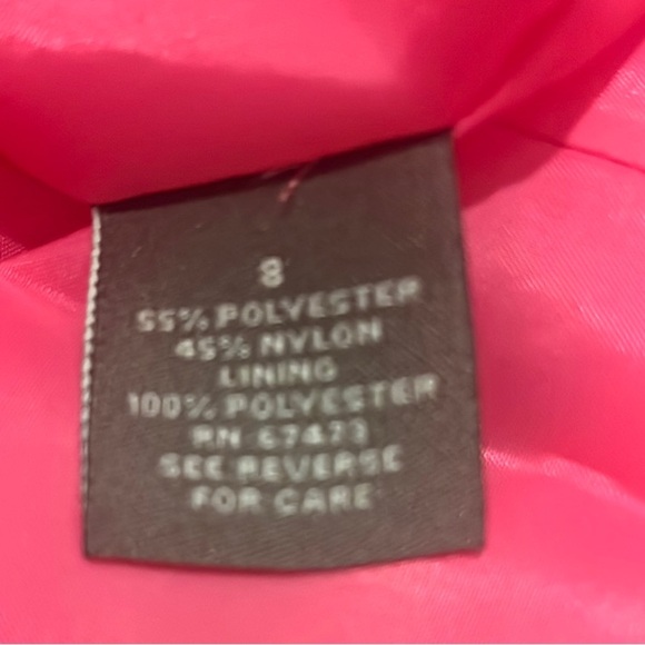 Taylor Vibrant Pink Size 8 Mini  Sleeveless Floral V Neck Dress - Picture 3 of 10